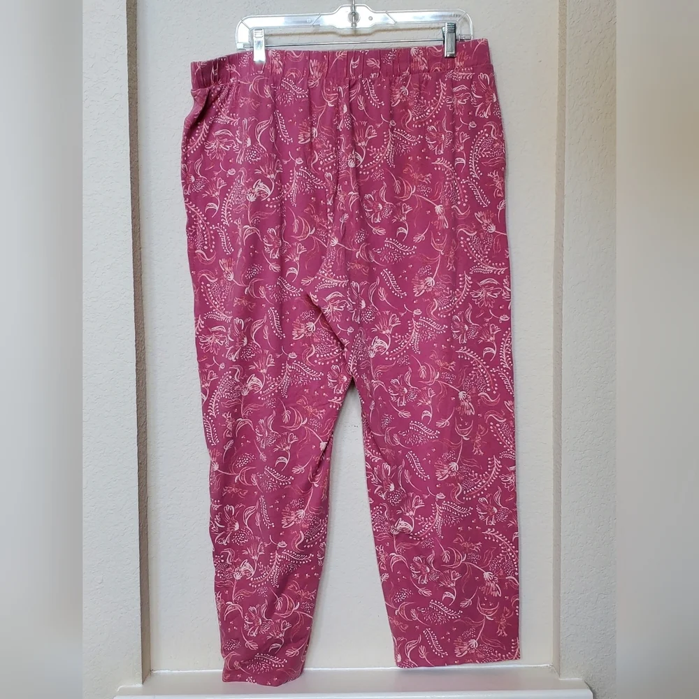 Garnet Hill Elastic Waist Floral PJ Pants.  Size XL